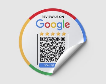 Window Stickers, Google Review QR Code Stickers, Custom Stickers, Printed Stickers, Circle Stickers, Customers Stickers, Google Stickers