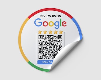 Window Stickers, Google Review QR Code Stickers, Custom Stickers, Printed Stickers, Circle Stickers, Customers Stickers, Google Stickers