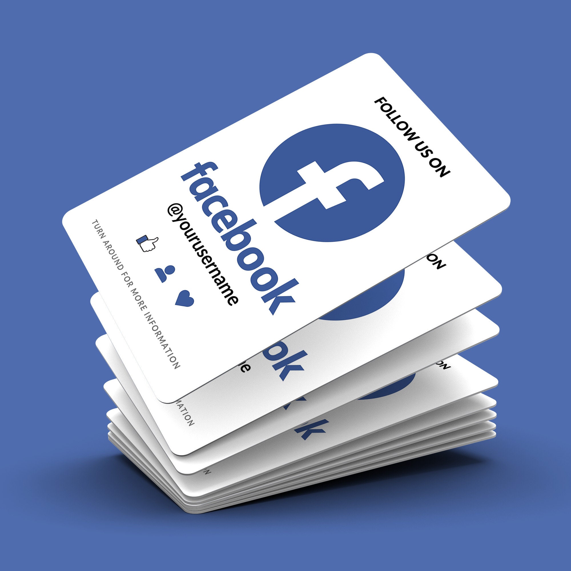 Follow us on Facebook business card