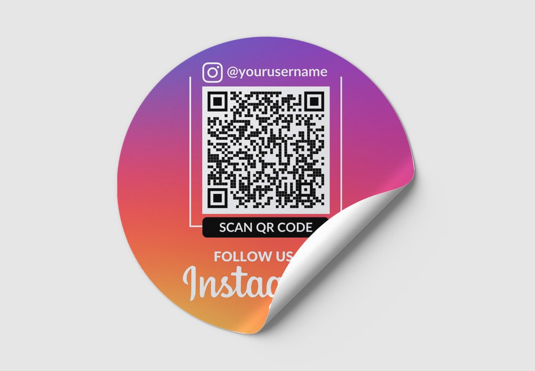 QR Code Window Stickers, Instagram QR Code Stickers, Custom Stickers
