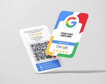 Cartão de visita QR Code Google Review, cartões de feedback, cartão de visita personalizado, cartões impressos, cantos arredondados ou quadrados, cartão de visita telefônico