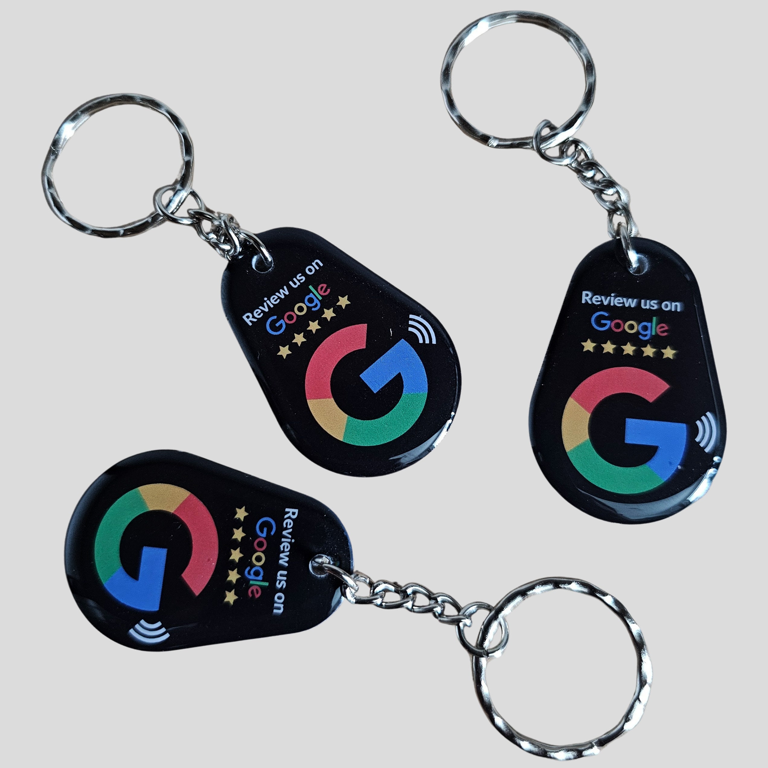 Black Google Review NFC Key Ring, Key Chain, Boost Your Google Reviews ...