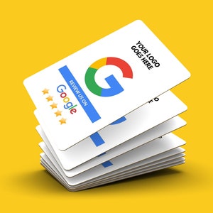 Visitenkarten mit Google Bewertungs-QR-Code, benutzerdefinierte Visitenkarte, gedruckte Karten, abgerundete Ecken, Doppelkarten, Feedback-Visitenkarte