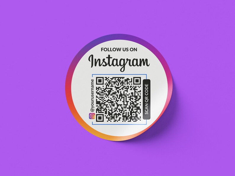Stickers Sheet, Instagram QR Code Stickers, Custom Stickers, Printed