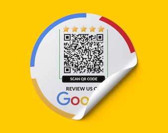 Google Review Stickers, QR Code Stickers, Custom Stickers, Printed Stickers, Circle Stickers, Customers Stickers, Google Stickers