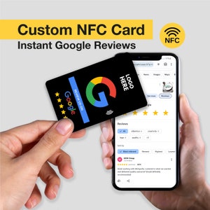 NFCカード Googleレビューカード、カスタムデザイン、タップレビューカード、レビューの増加、パーソナライズされた名刺、印刷されたカード、名刺