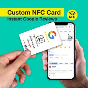 Cartes NFC d'avis Google, carte simple face, cartes de commentaires en PVC, carte de visite, cartes imprimées, carte de visite pour appel