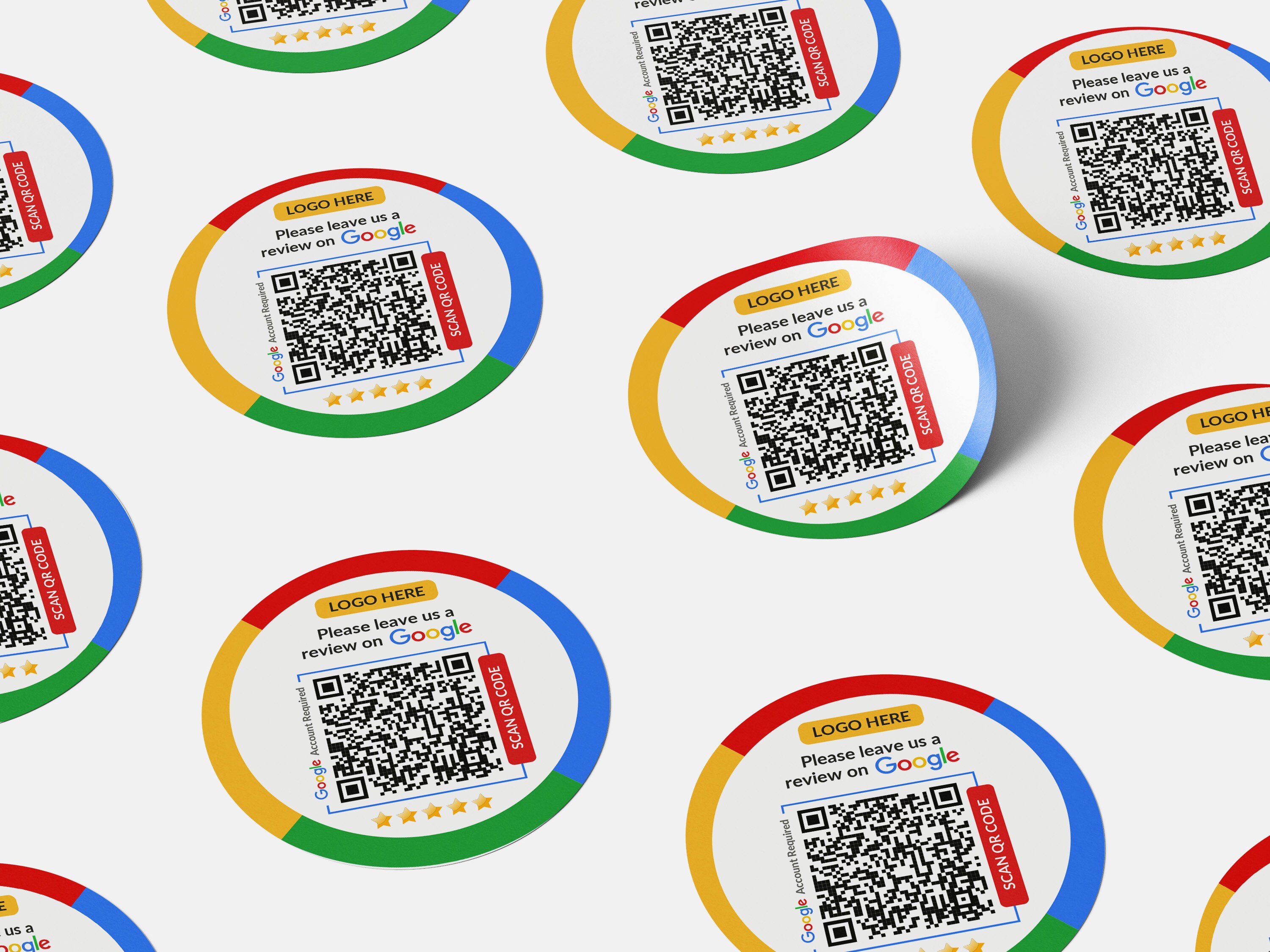 Stickervel, Google Review QR-codestickers, aangepaste stickers, gedrukte stickers, cirkelstickers, gepersonaliseerde stickers, Google-stickers