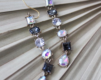 Muted Gray Gemstone Earrings