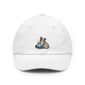 Embroidered Border Collie Camping Dad Hat | Dog Patch Cap