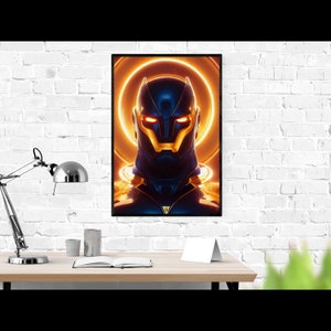 Superhero #4 Wall Decor, Hero Digital Print, Home Office, Hero Printable, Teen Room Decor