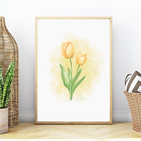 Tulip Wall Art Etsy