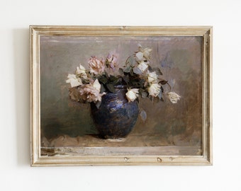 Vintage Rose Painting | Abbot Handerson Thayer Still Life (Digital Download)
