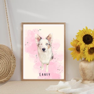Custom Pet Portrait, Custom Pet Painting, Watercolor Pet Painting, Custom Dog Portrait, Dog Painting, Custom Pet Print, Dog Memorial Gift