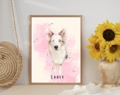 Custom Pet Portrait, Custom Pet Painting, Watercolor Pet Painting, Custom Dog Portrait, Dog Painting, Custom Pet Print, Dog Memorial Gift