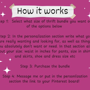 Pinterest Board Thrifted Bundle, Mystery Thrifted Style Bundle, Personal Style Guide Thrifted Bundle Clothing, Style Box Women’s Clothing image 2