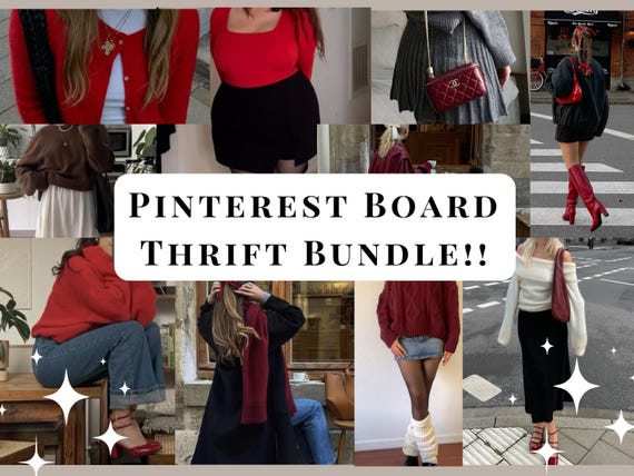 Pinterest Board Thrifted Bundle, Mystery Thrifted Style Bundle, Personal Style Guide Thrifted Bundle Clothing, Style Box Women’s Clothing