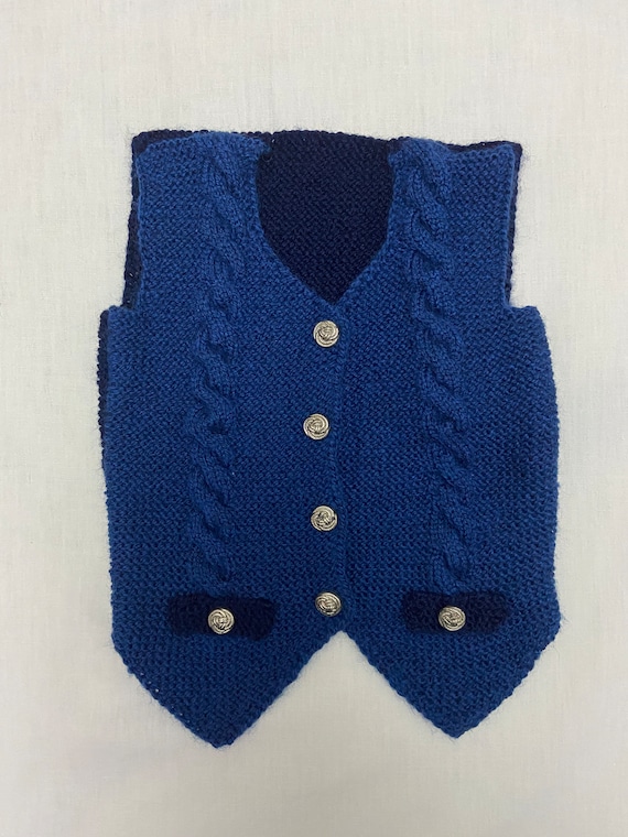 Blue Baby Boy Vests Etsy