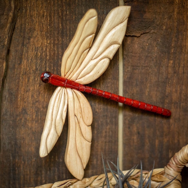 Wooden Magnet, Home Decor, Wooden Wall Art, this Dragonfly refrigerator magnet is a great Handmade Mother’s Day Gift for Her!