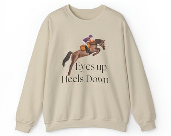 Horse Sweatshirt, Hunter Jumper Shirt, Hunter Jumper Crewneck, Equestrian Shirt, Equestrian Gift, Horse Riding Gift, Horse Show Jumping
