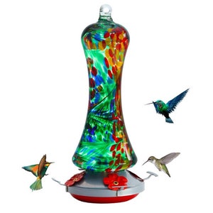 Glass Hummingbird Feeder for Outdoors | Window Hanging Hummingbirds Gifts for Women | Birds Feeders | Gift for Birds