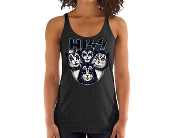 HISS Kitty Rock n Roll Racerback Tank Top
