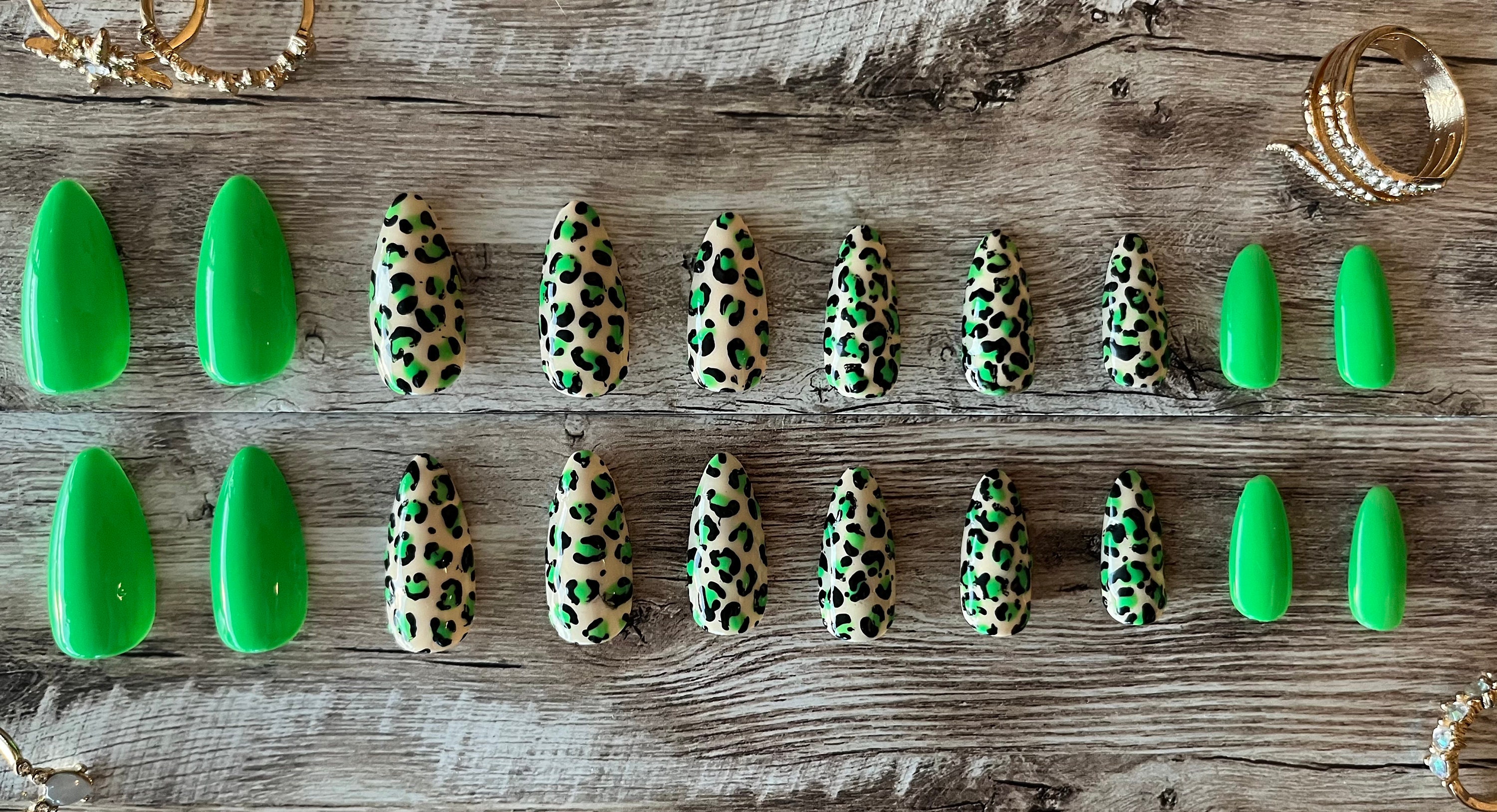 Green Leopard Print Nails Tutorial