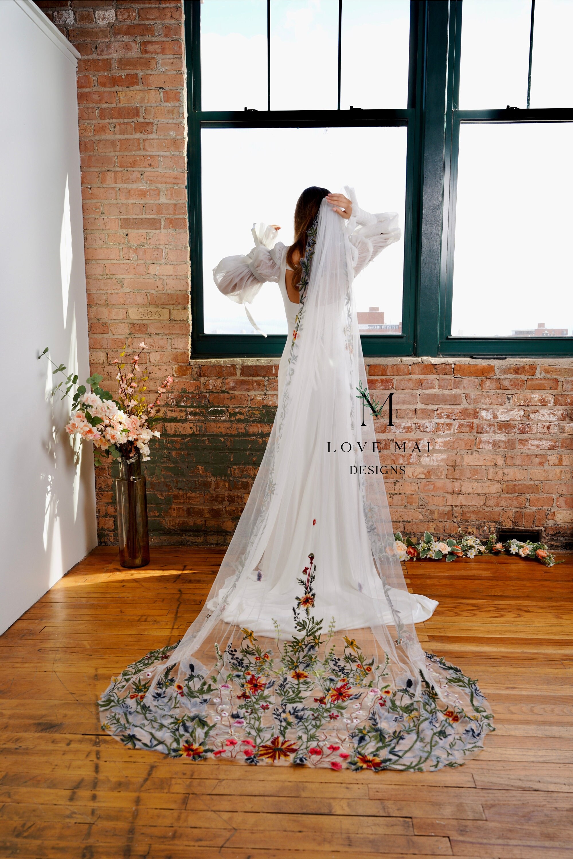 long sleeve lace wedding dress designers Designer Long Mermaid V-neck Lace Wedding Dresses With Long Sleeves main image 1