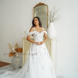 wedding dress with green vines Ivy