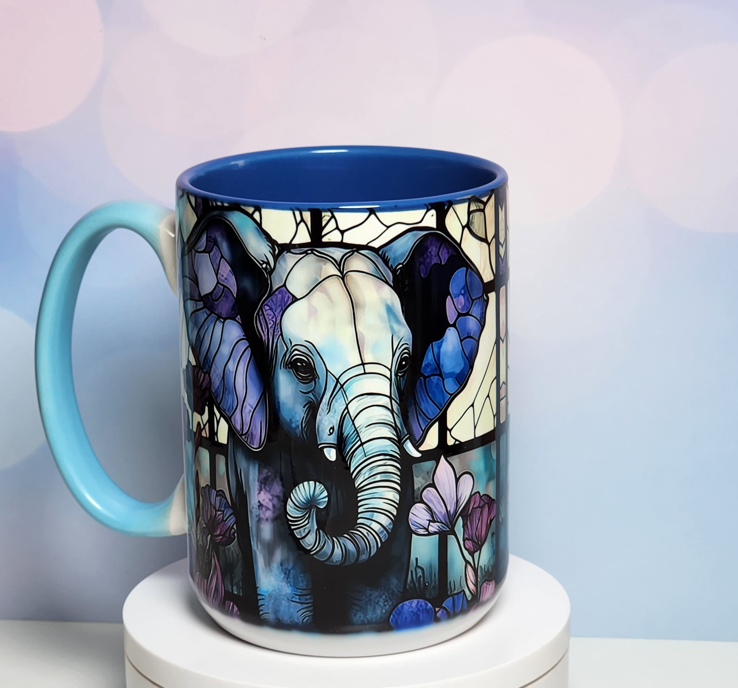 Blue Glass Elephant - Etsy