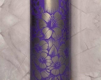 Faith Quote Laser Engraved Tumbler | “Faith Does Not Make Things Easy” | 20 oz Stainless Steel Travel | Inspirational Gift | Purple or Red