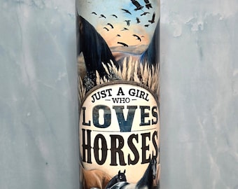 Horse Tumbler: Insulated Stainless Steel 20 oz Coffee Mug