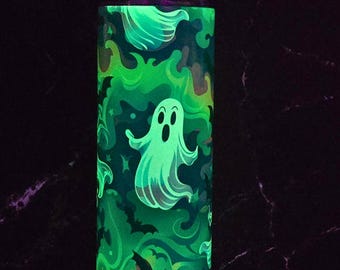 Glow in the Dark Ghost 20 oz stainless steel tumbler Halloween cup