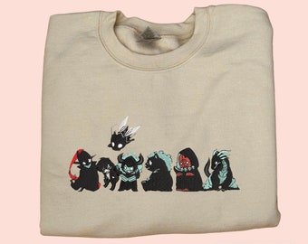 Not Solo  Embroidered Crewneck Sweatshirt/T-Shirt