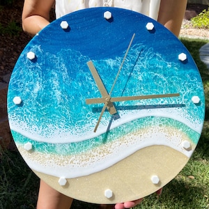 Ocean Wall Clock | Resin Art Clock