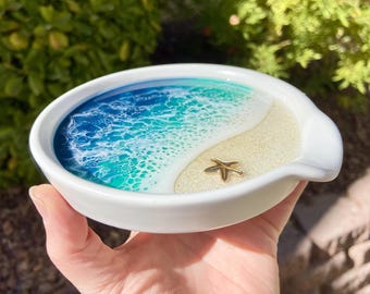 Coastal Spoon Rest: Ocean Kitchen Decor