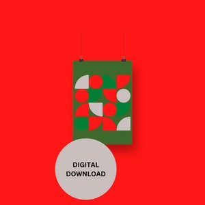 Holiday shapes- christmas colors-digital download-home-office
