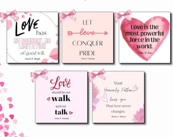 Valentinstag LDS Geschenkanhänger: Evangelium Liebesnotizen (Digitaler Download)