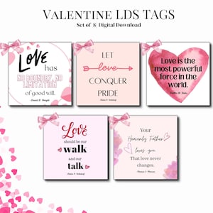 Valentine’s LDS Ministering Tags , Young Women Gift Idea, Relief Society Handout