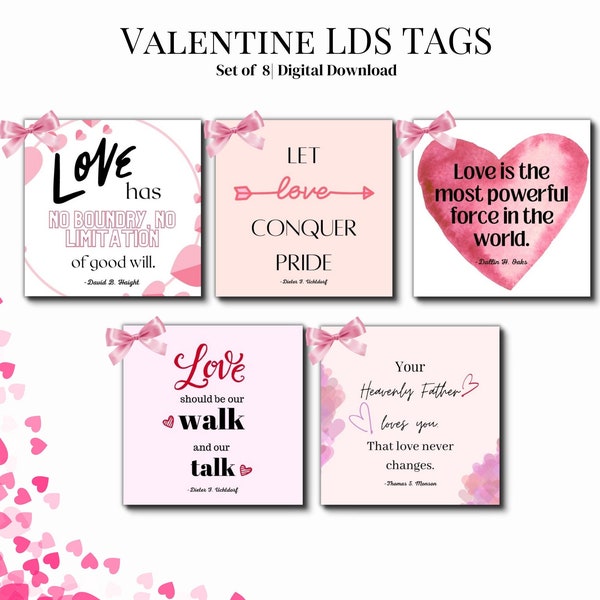 Valentine's LDS Gift Tags: Gospel Love Notes (Digital Download)