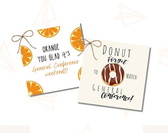 General Conference Gift Tags: LDS Ministering Printables (Digital Download)
