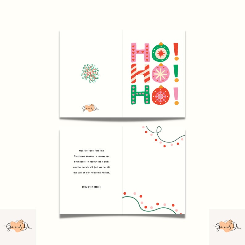 LDS Christmas Greeting Cards | Christmas Holiday Cards Set | LDS Church Quotes | LDS Cards | Lds ...