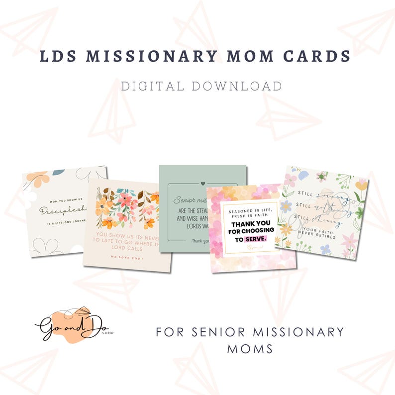 LDS Missionary Mom Cards: Printable Encouragement Notes (PDF) - Etsy