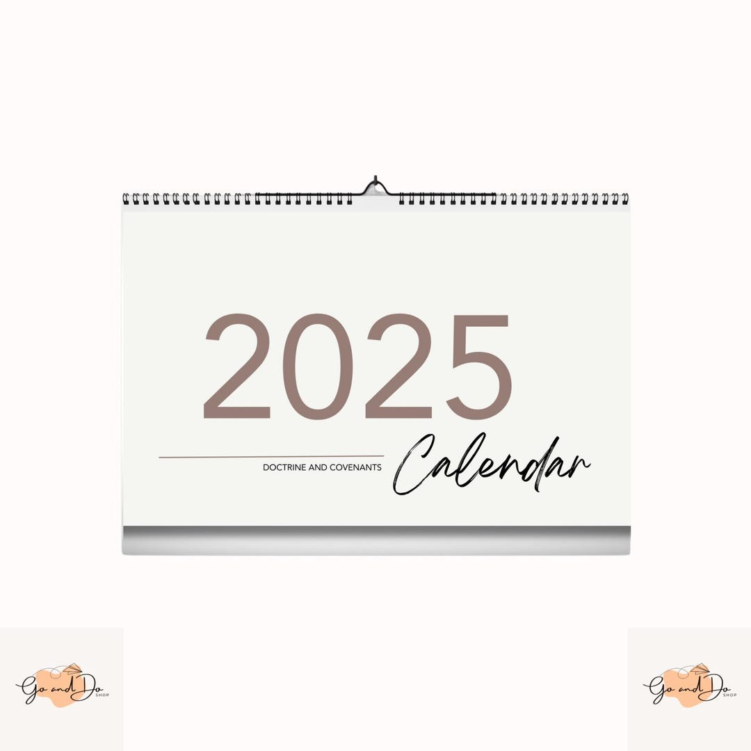 2025 Doctrine and Covenants Flower Calendar Lds Come Follow Me Guide