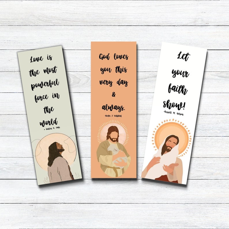 LDS Inspirational Quote Bookmarks Etsy