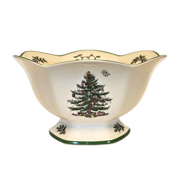 Spode Christmas Tree Hexagonal Footed Bowl 8" 10122452