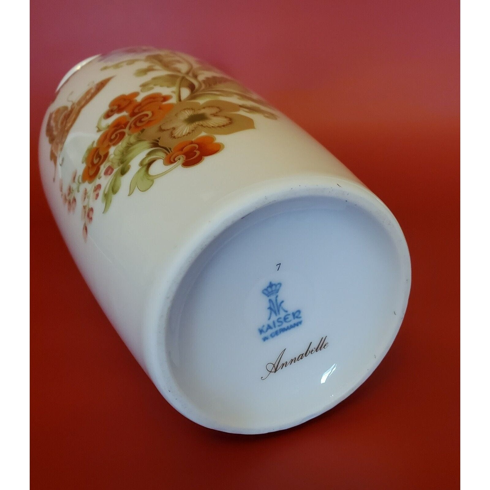 Kaiser Fine German Porcelain Designer Vase Annabelle Flowers Butterfly Gold 10 Etsy