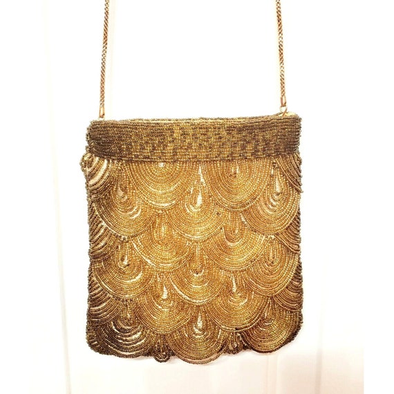 Lovely Vintage Walborg Gold Beaded Evening Bag Co… - image 3