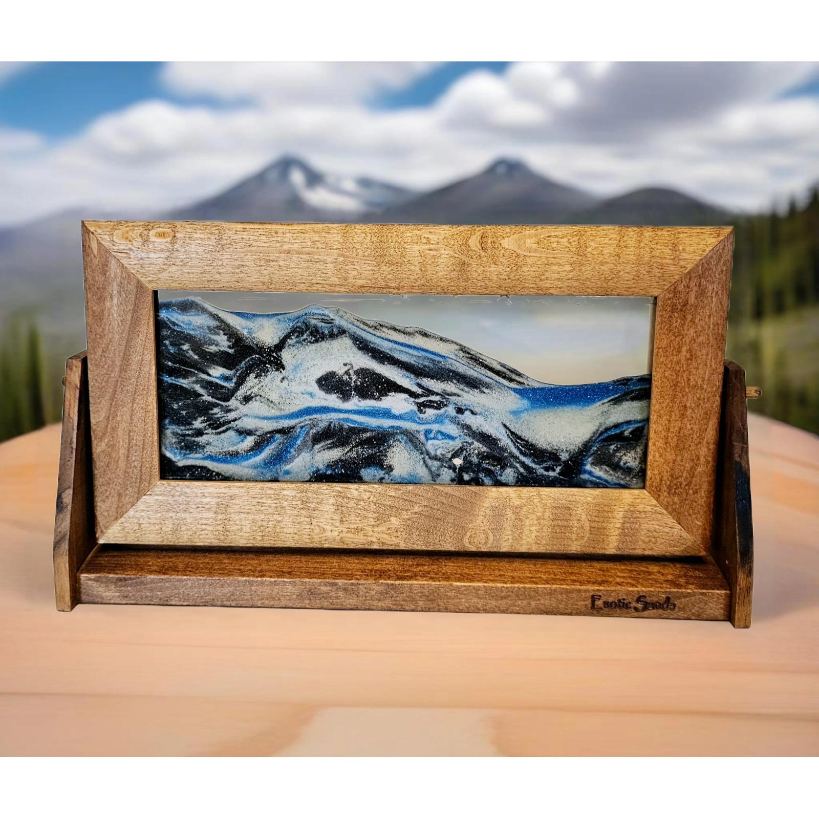 Exotic Sands William Tabar Moving Sand Art Blue Black White