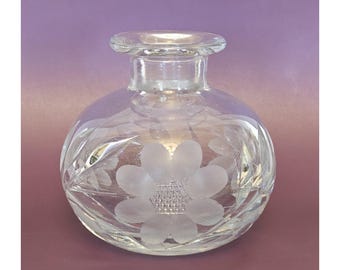 American Brilliant Period Cut Crystal Perfume Bottle or small Vase